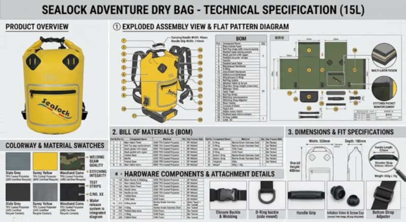 Tech Pack voor een waterdichte tas: wat u moet specificeren