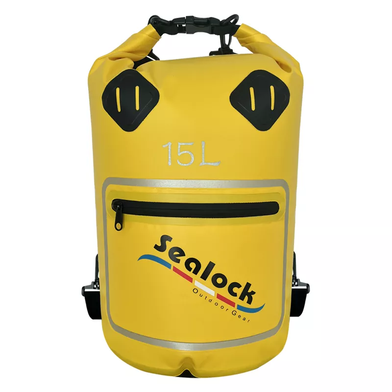 Waterdichte Tube Dry Bag met transparant venster en ritsvak